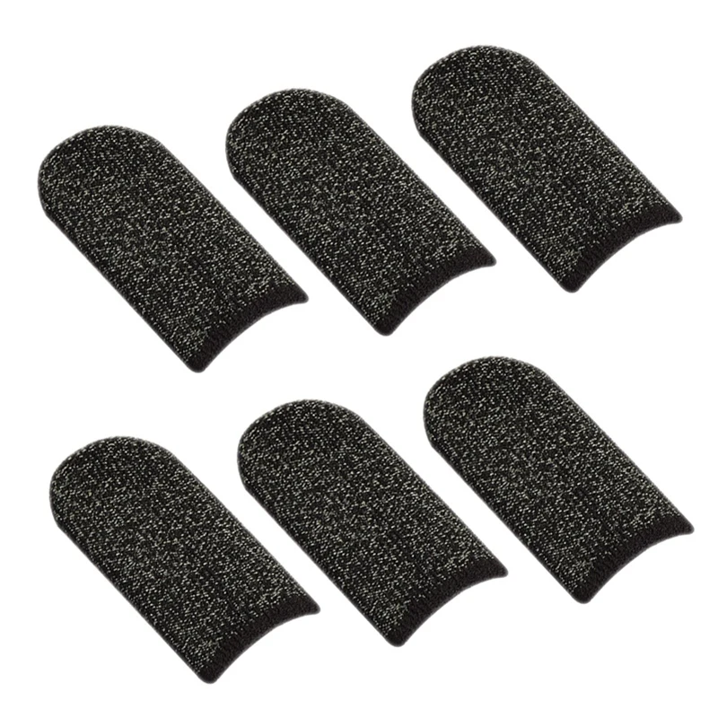 

Professional Gaming Finger Cots 18-Pin Black Black Edge Copper Fiber Anti-Sweat And Non-Slip Competitive Edition 6Pcs
