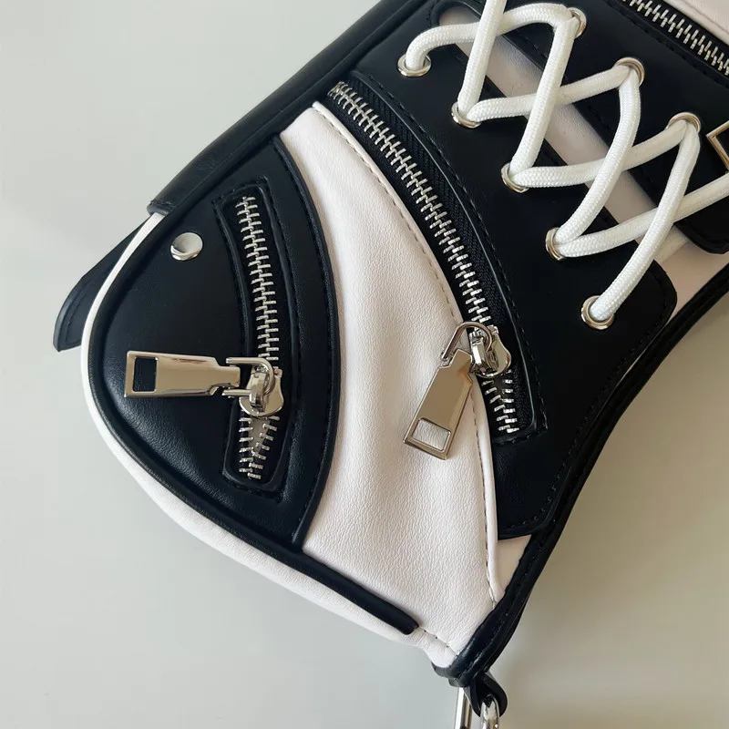 Vintage Y2K Cool Girls Denim Bag Cool Dark Harajuku Style Spicy Girl Underarm Bag Retro Crossbody Purses Handbag Bolsa Feminina