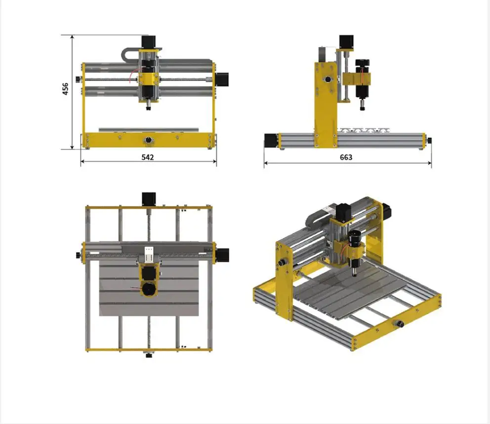 Новый комплект цельнометаллических рамок CNC 3040 ход 300*400*120 мм 30*18Plus обновление: Nema17