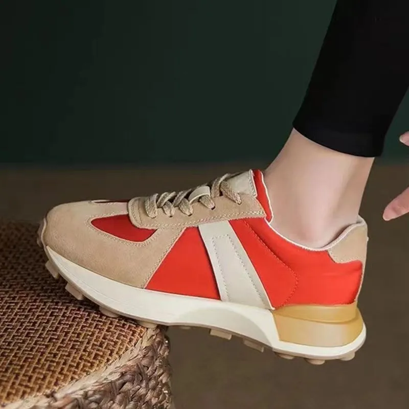 

Высококачественная женская обувь Новинка Весна 2023 кожаные дышащие старые туфли Ins модные Универсальные спортивные туфли женские кроссовки