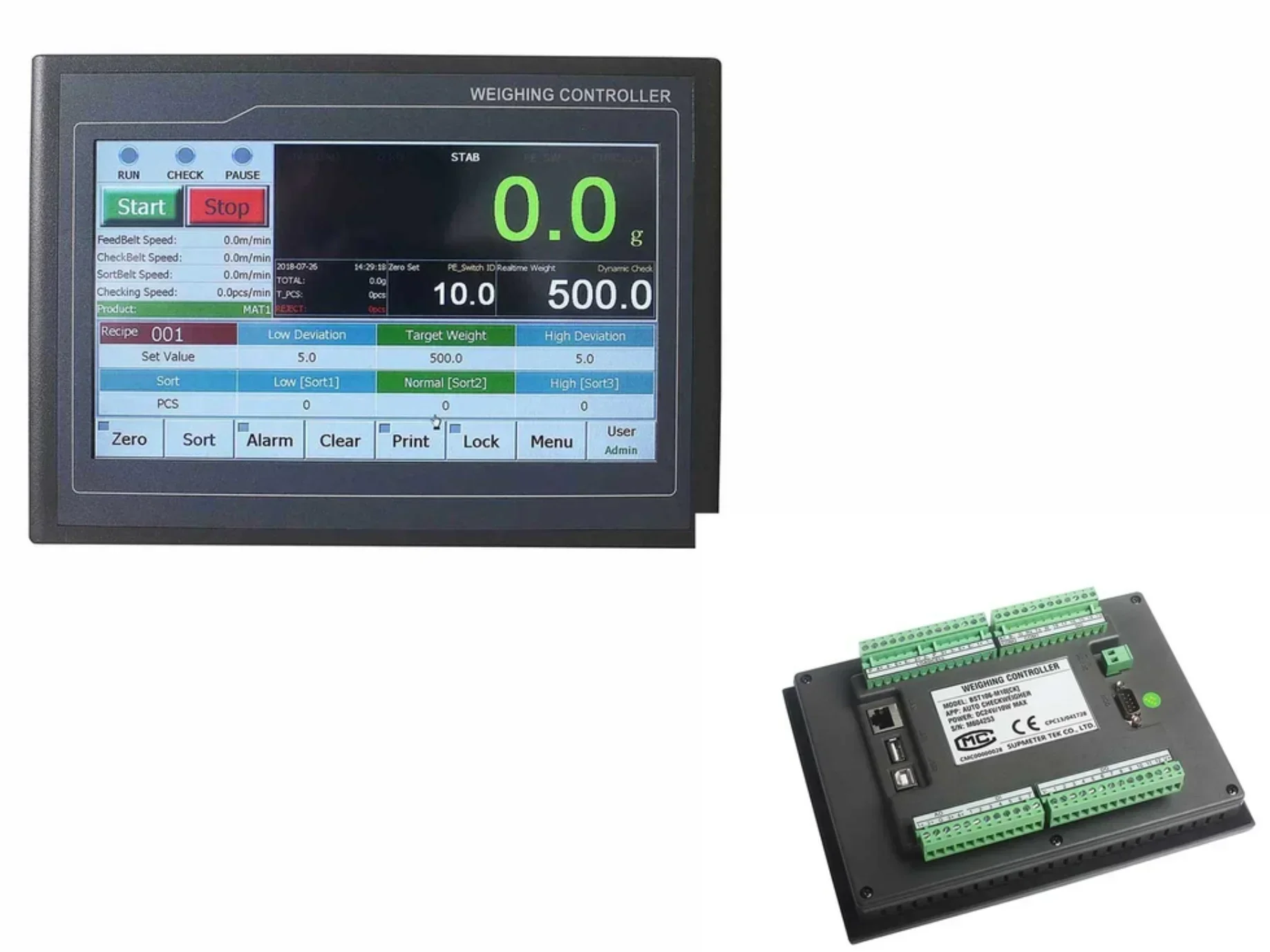 7-дюймовый сенсорный экран 1/2/4 канала автоматическая проверка весов контроллер