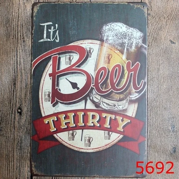 

Металлический жестяной знак it's beer тридцать, 20*30 см, стикер, декор для бара, паба, дома, винтажный Ретро-постер