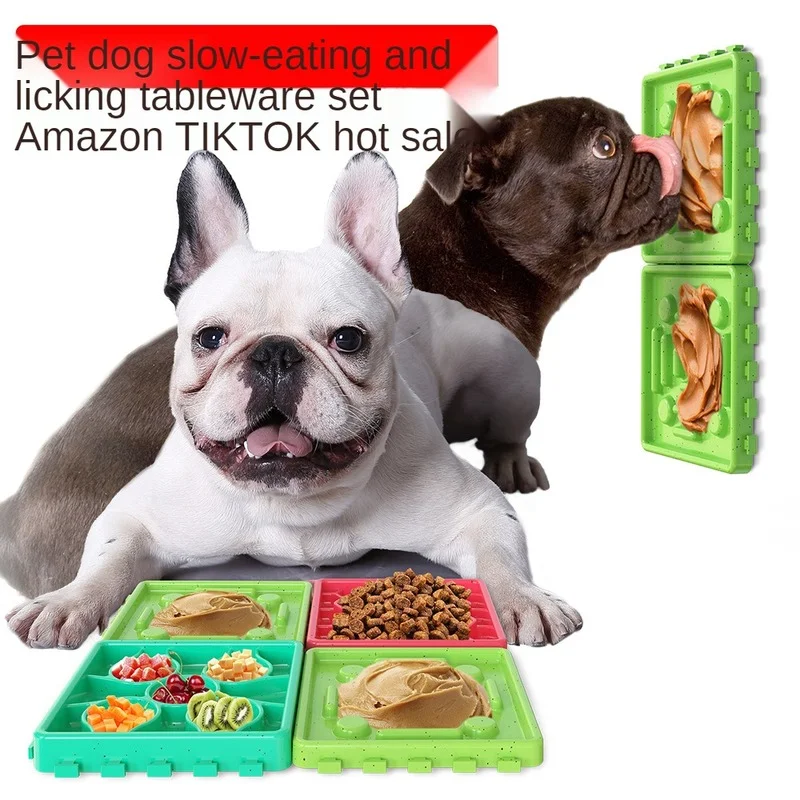 

Portable Pet Dog Feeding Food Puppy Slow Down Eating Feeder Dish Bowel Prevent Obesity Dogs Supplies Dog Licking Mat