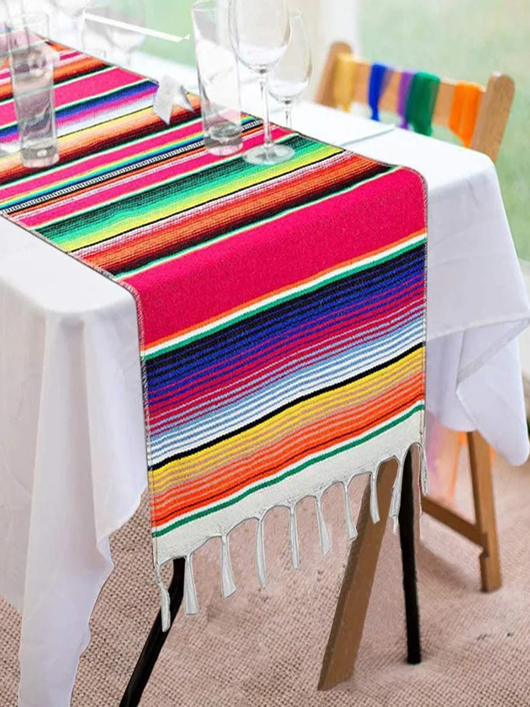 

Мексиканская хлопковая скатерть-серапе