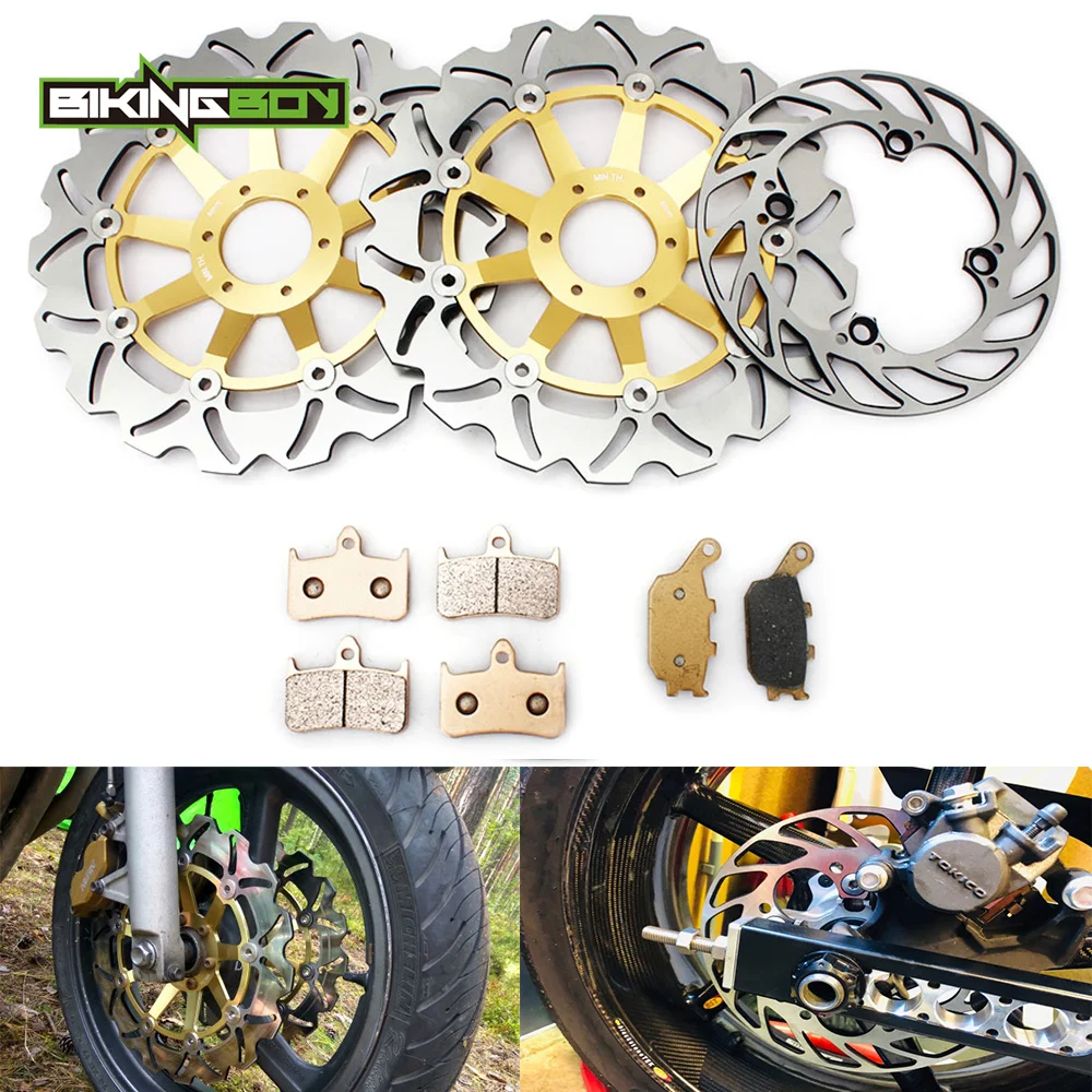 BIKINGBOY Передние и задние тормозные диски роторы колодки CBR900RR Fireblade 94 95 96 97 VTR1000F Fire