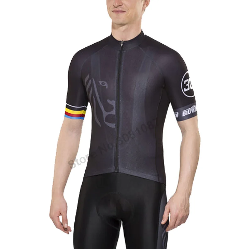 Новая Черная велосипедная Джерси Мужская одежда с коротким рукавом летняя для