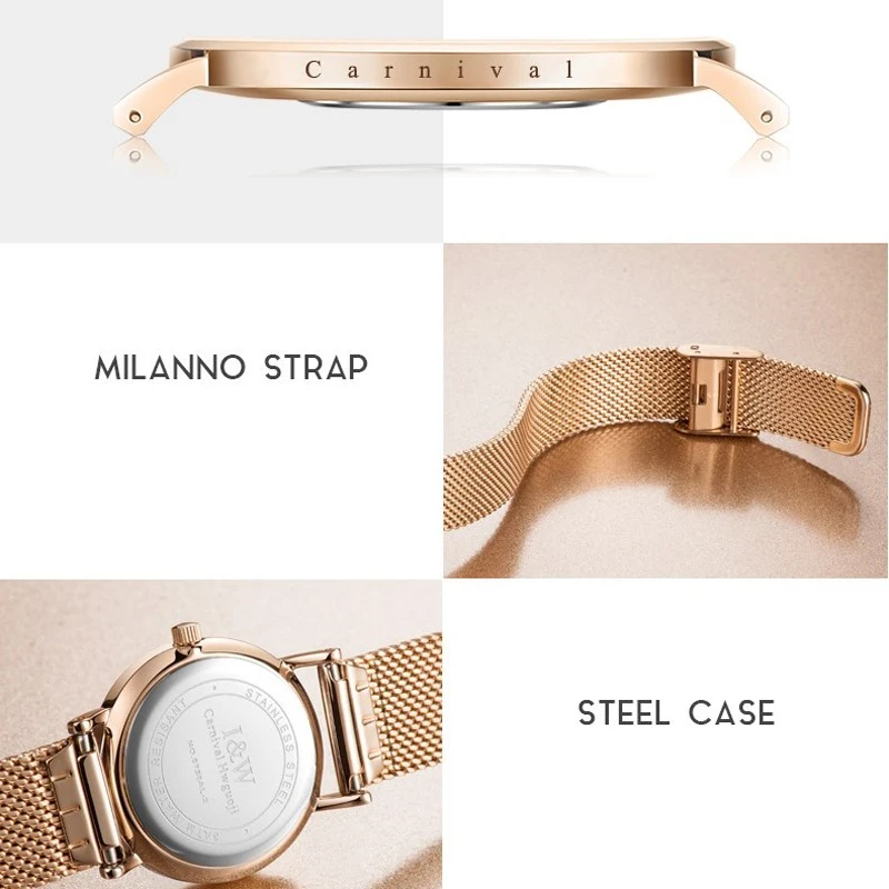 IW 2022 New Womens Quartz Watch Watches Fashion Rose Gold Mesh Strap Ultra Thin Waterproof Drop Resistant Women Casual Watch enlarge