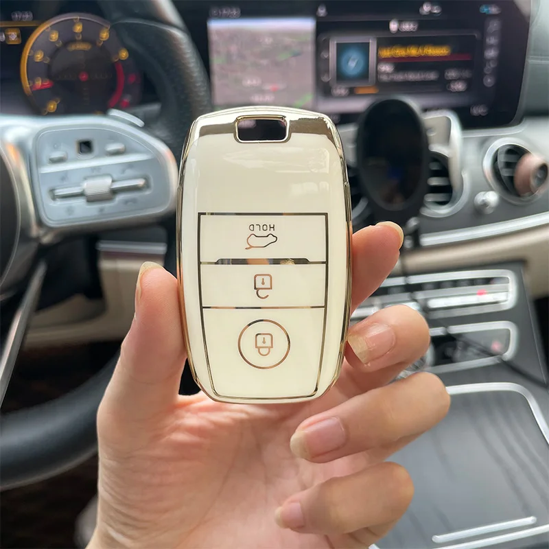 

TPU 3 Button Key Holder Car Key Cover Case for Kia Optima Sorento Niro Soul 2015 2016 2017 2018 Kia KX3 KX5 K3S RIO Ceed Cerato