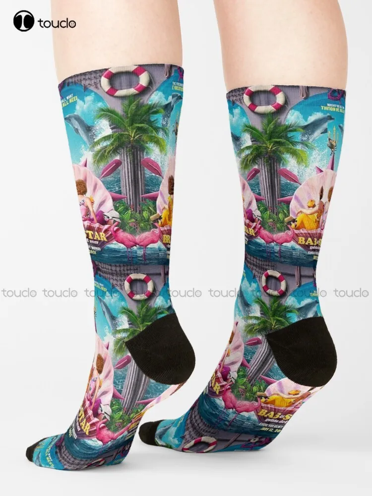 

Barb And Star Go To Vista Del Mar Socks Black Football Socks Street Skateboard Socks Unisex Adult Teen Youth Socks Custom Gift
