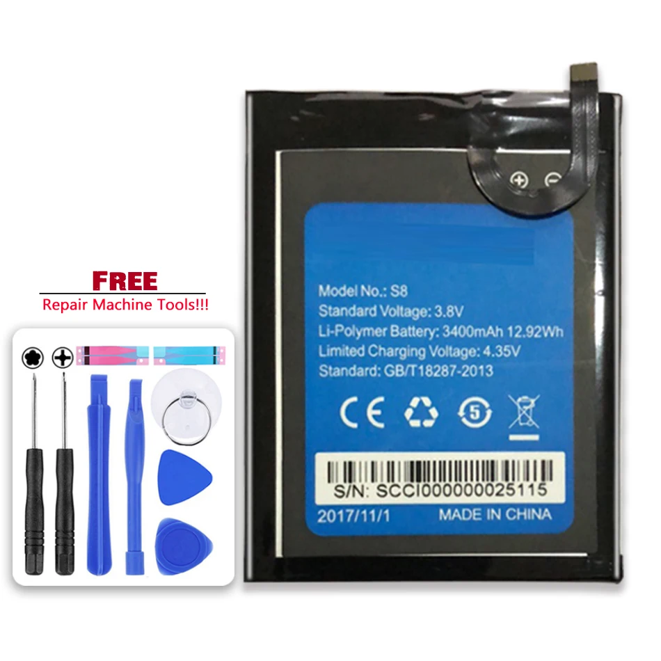 

Original Kikiss Battery 3400mAh For HOMTOM S8 5.7inch Bateria Batteries