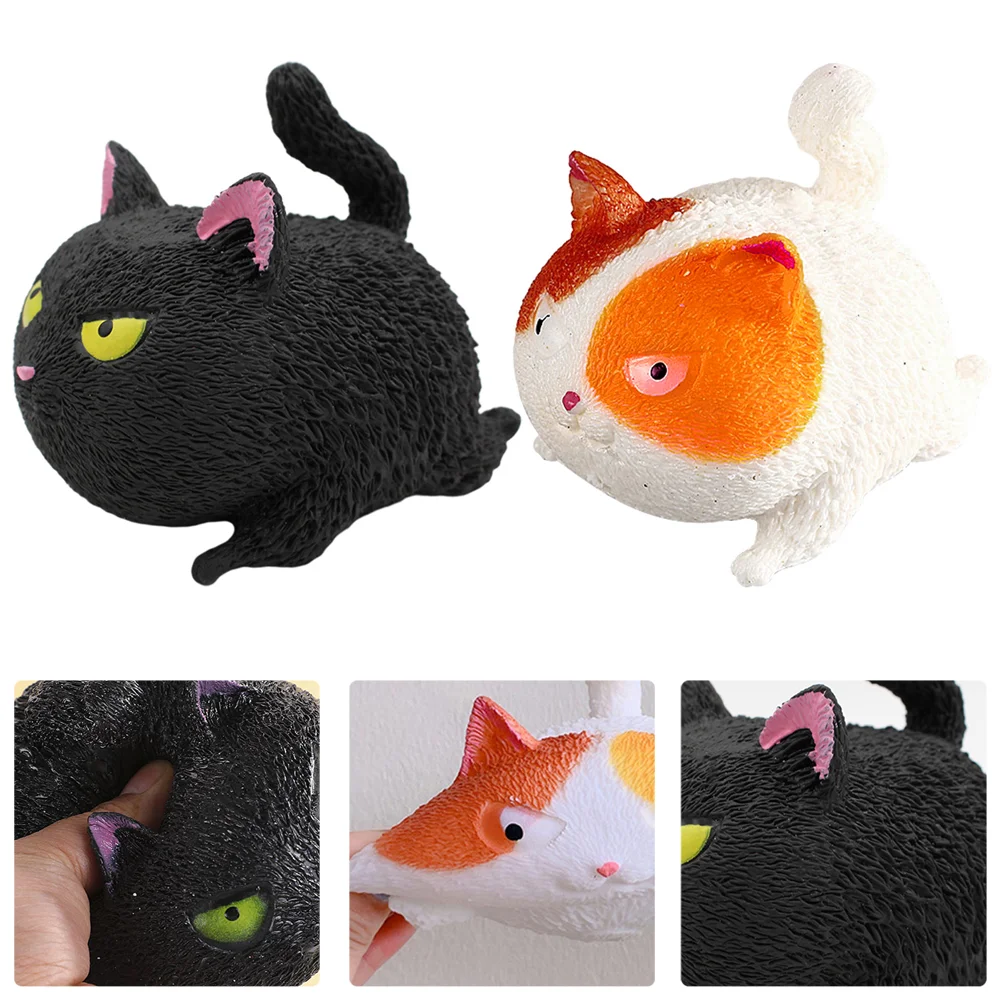 

Cat Toy Toys Stress Plaything Kawaii Squeeze Squeezing Relieve Fidget Pinch Cartoon Hand Simulation Angry Cute Animalsmall