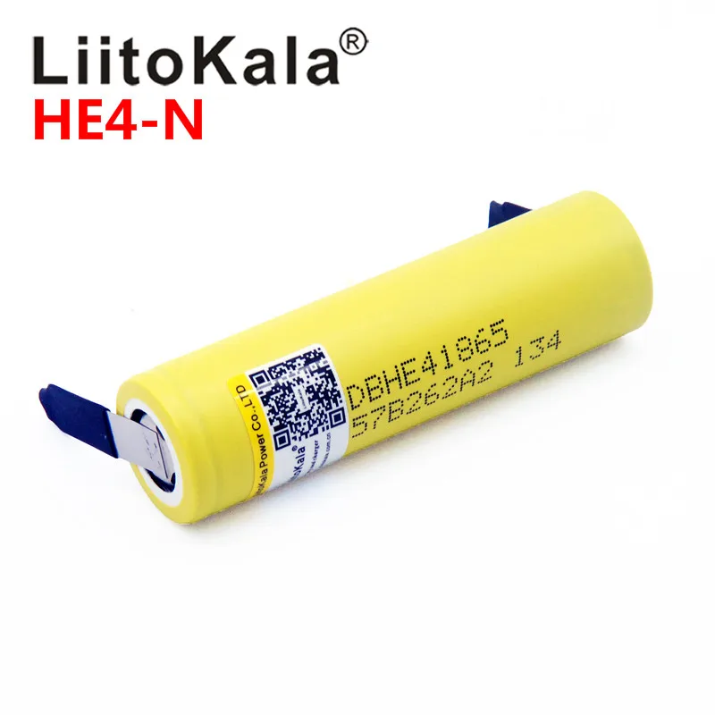 

Литий-ионный аккумулятор LiitoKala HE4 18650 2500 мАч, 18650 в, перезаряжаемые батареи с током 20 А, 35 А + никелевый лист