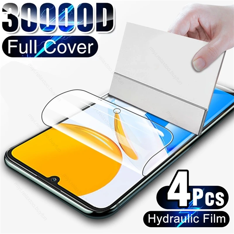 

4 шт. 30000D изогнутая мягкая Гидрогелевая пленка для Honor X7, защита для экрана, не стекло, Honor X7 X 7 4G 2022 HonorX7 CMA-LX2 6,74"