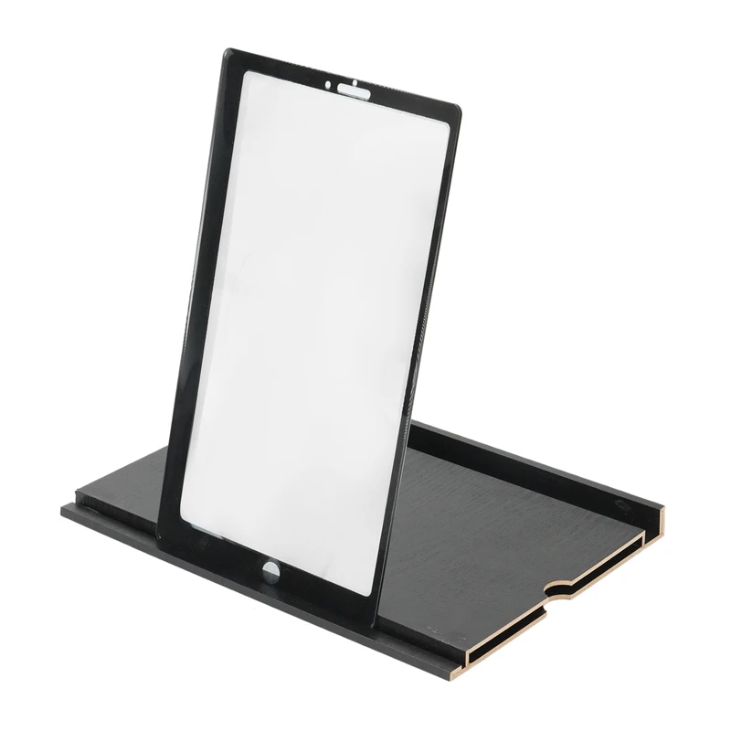

3X 4X 12 Inch Wood Grain Horizontal and Vertical Screen Dual-Purpose Mobile Phone Screen Magnifier HD 3D Video Magnifier