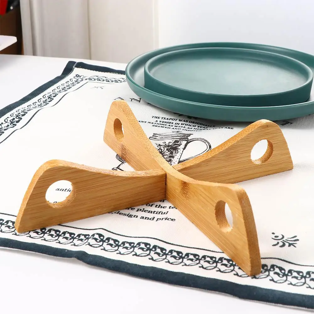 

Home Insulation Bamboo Detachable Heat Resistant Pan Stand Pot Trivet Placemat Cooling Rack