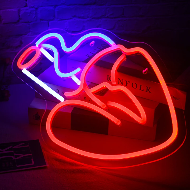 Wanxing Smoking Smoking Mouth Woman Sexy Neon Sign LED Light Wall Art Hanging Night Light For Xmas Room Party Bar Decoration