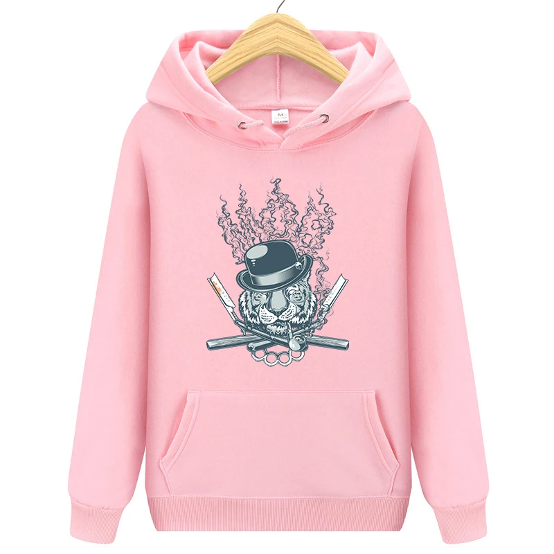 Толстовка с капюшоном для мужчин и женщин Повседневный пуловер оверсайз принтом