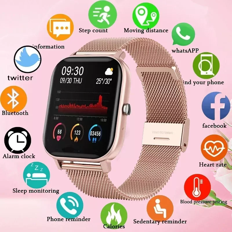 

2022 New Smart Watch Women Full Touch Bracelet Fitness Tracker Blood Pressure For Xiaomi Smart phone PK GTS 2 Smartwatch Men+Box
