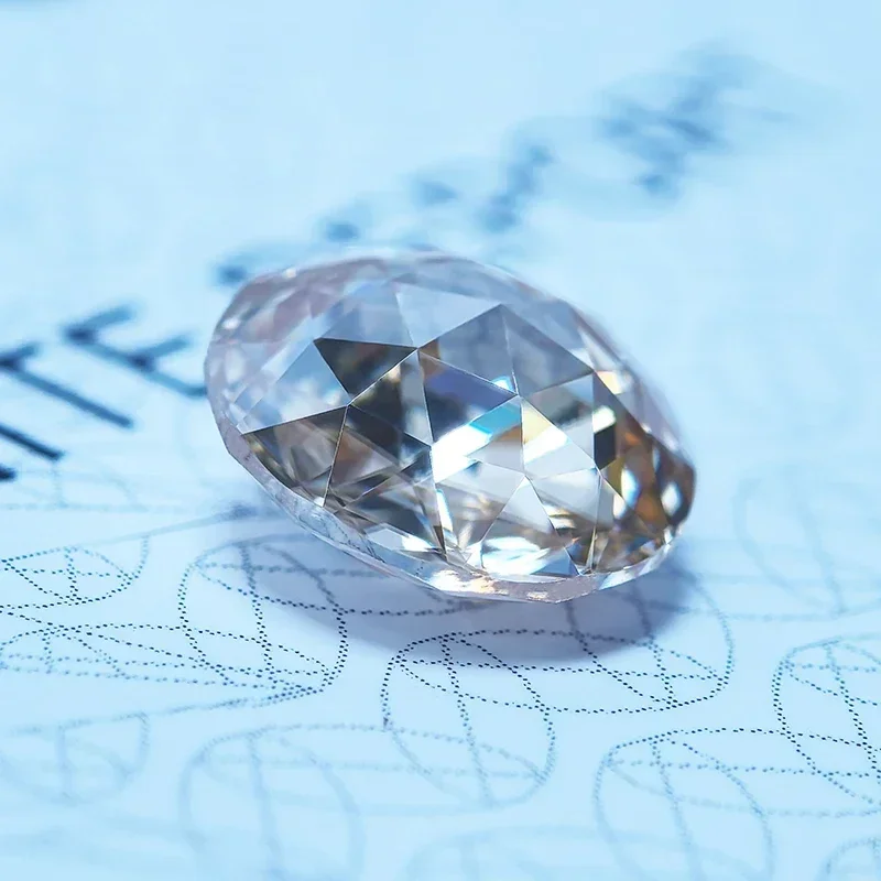 Муассанит шампань круглые бусины розовой огранки 2.5ct