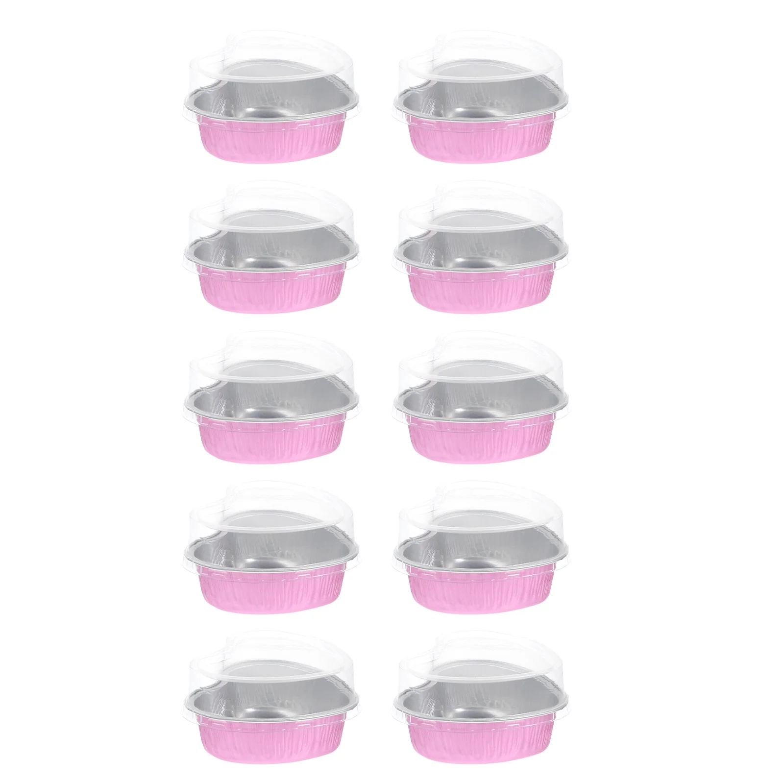

Packing Box Heart Shaped Pan Covered Design Cake Pans Disposable Holders Pudding Bowl