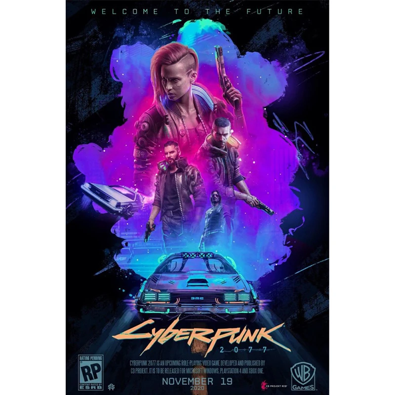 Киберпролы принты Классическая известная игра художественные картины холст