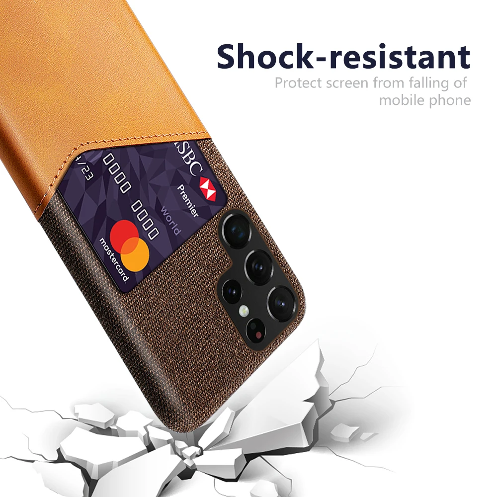 

For Samsung Galaxy S23 Ultra S22 S21 S20 S10 Plus 5G S9 S8 Case Card Slots Cover Business Funda For Samsung Note 20 10 9 8 Coque