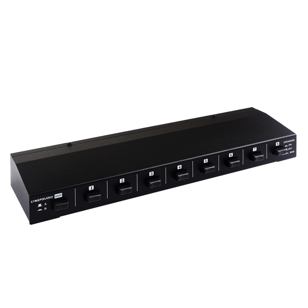 

2 in 8 Out Power Amplifier and Loudspeaker Box Switcher/Loudspeaker Switch Distribute Device 100W Without Consumption