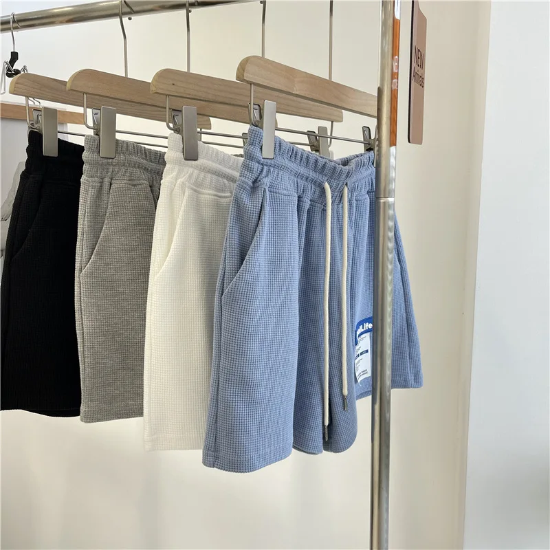 Women Shorts Summer Casual Thin Cotton Wide Leg Shorts Letter Print Drawstring All-match Sport Shorts Loose Female Bottoms 2023