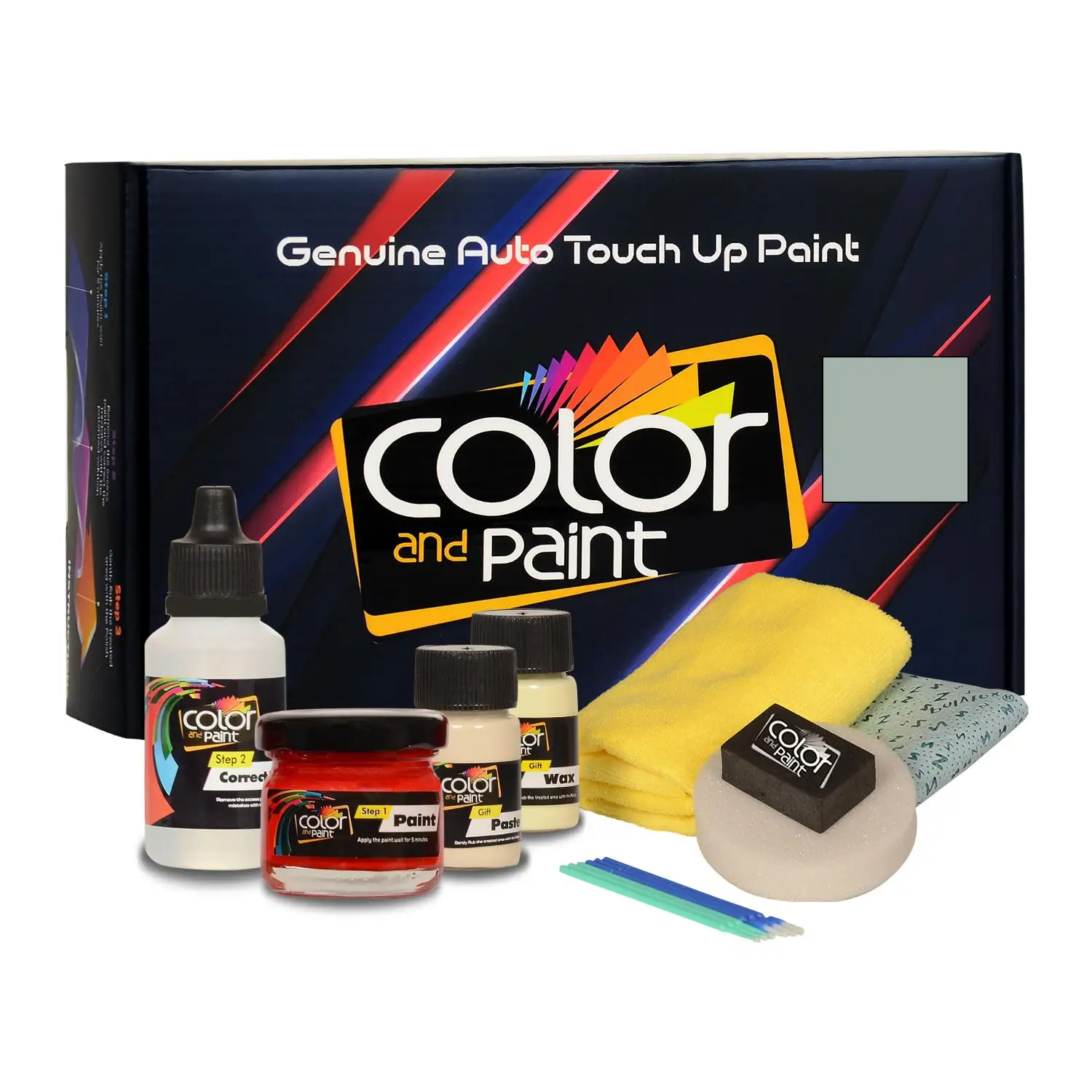 

Color and Paint compatible with Peugeot Automotive Touch Up Paint - BLEU HYPERION MET - 4 XM0 - Basic Care