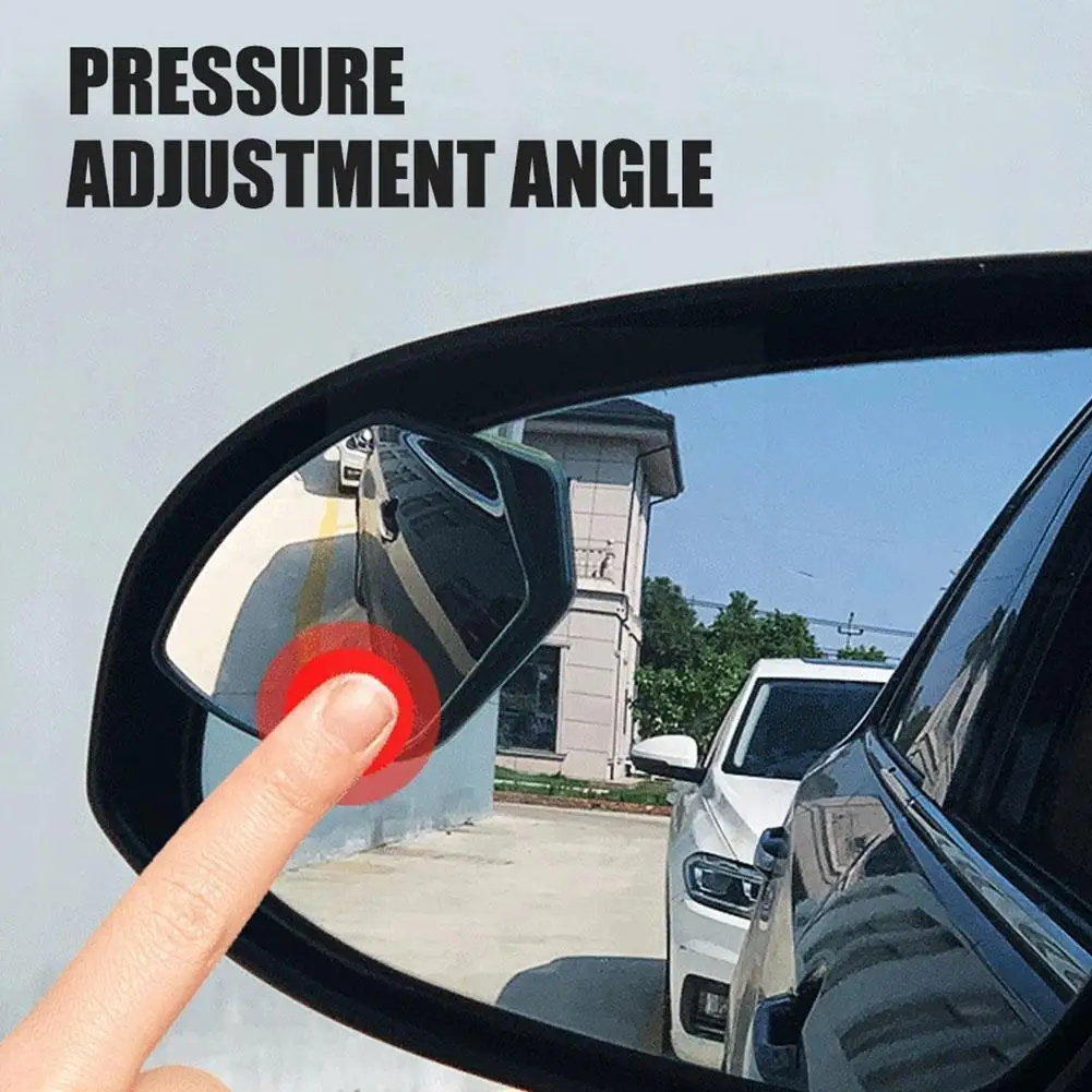 

1pair Adjustable 360 Degree Blind Spot Mirror Car Rimless View Wide Convex Rearview Mirror Car Angle Vehicle Mirror Park A2m8