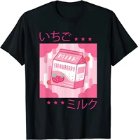 strawberry milk shirt japanese otaku anime kawaii pink milk t shirt