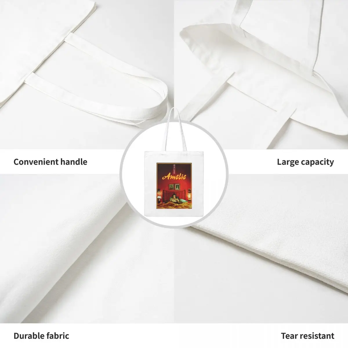 Постер Фильма Amelie Классические портативные сумки для покупок обеда подарки