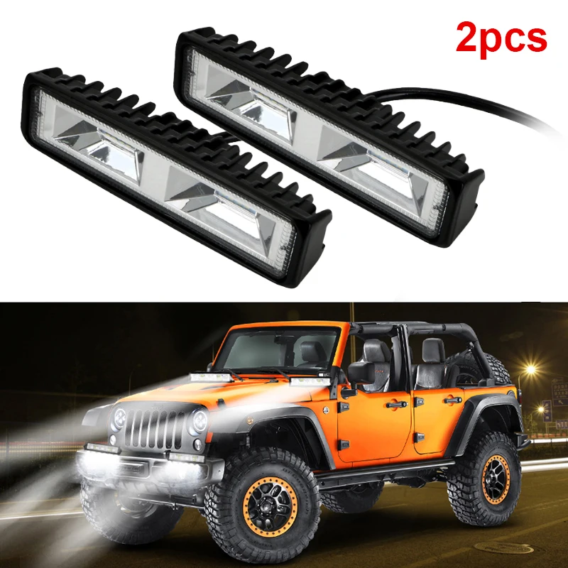 

2pcs LED Headlights 12-24V For Auto Motorcycle Truck Boat Tractor Trailer Offroad Working Light 36W LED Work Light Spotlight