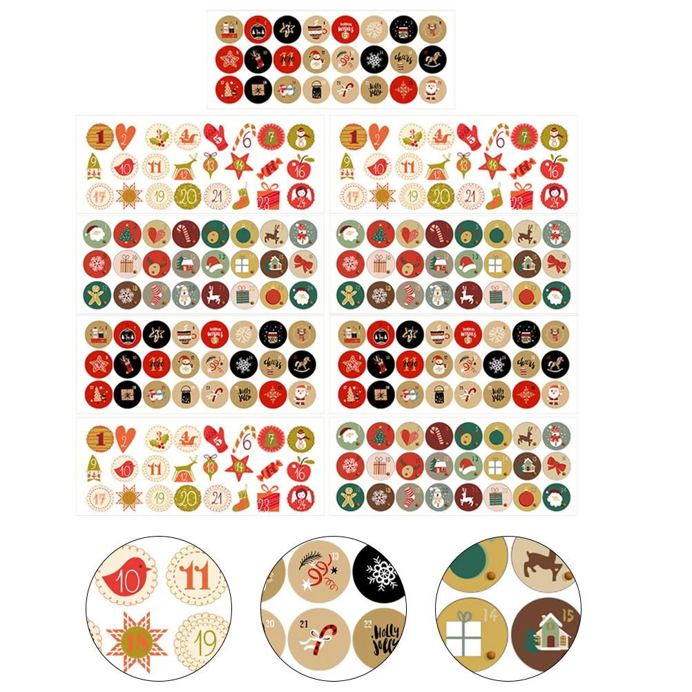 

Sticker Gift Christmas Stickers Sealing Envelope Bag Holiday Decorative Seal Labels Packing