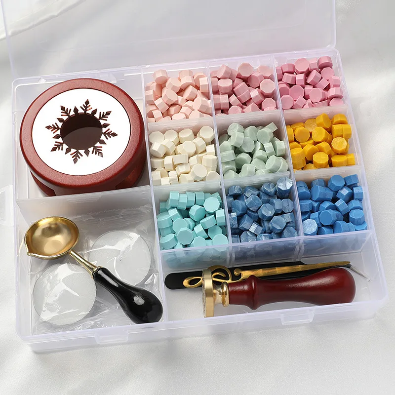 

Retro Sealing Wax Beads Plant Wax Seal Wax Box Set Colorful Sea Bead Wax Seal For Wedding Wax Seal Tools For Making Wax Seal