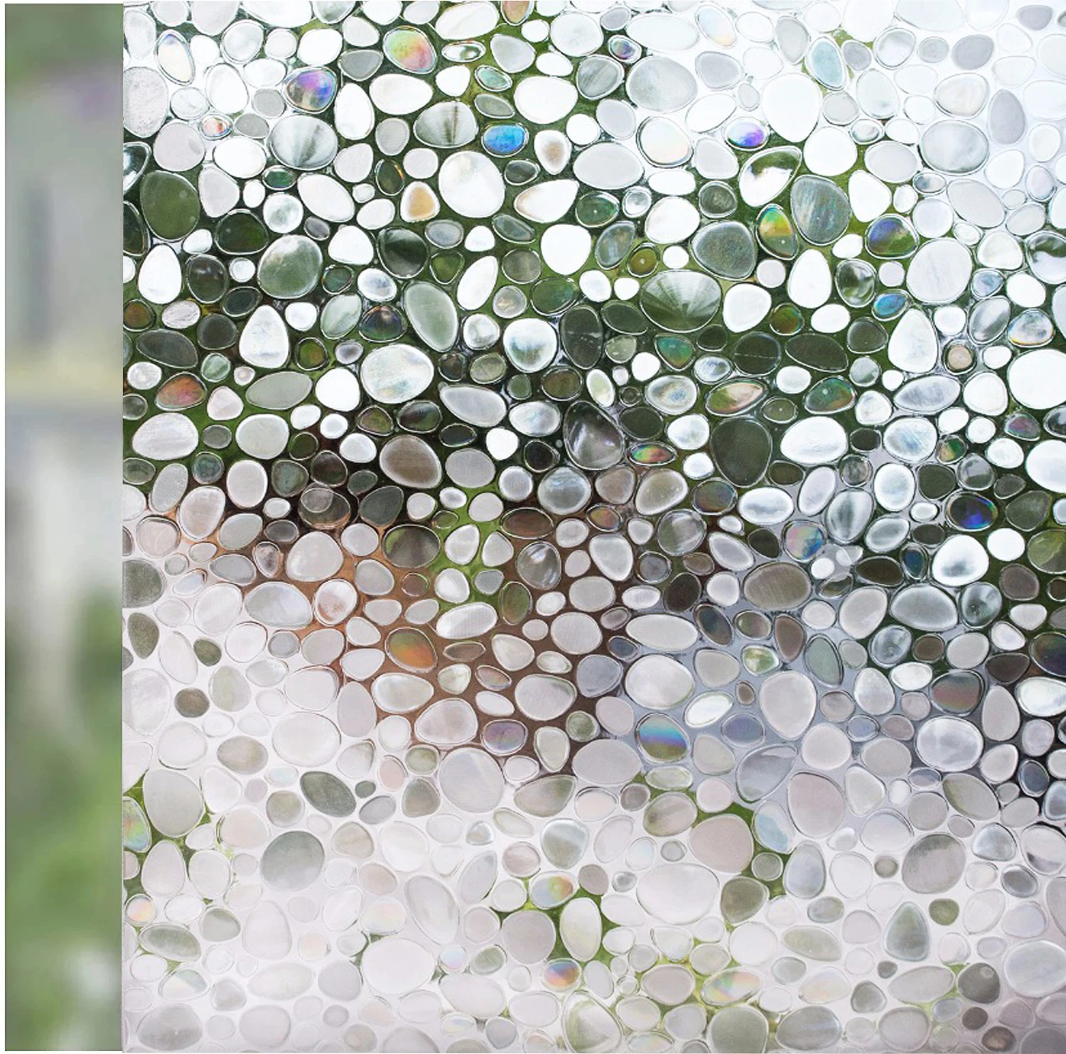 

3D Window Privacy Film, Decor Window Clings, UV Blocking Glass Coverings Static Cling Non Adhesive Door Window Stickers for Home