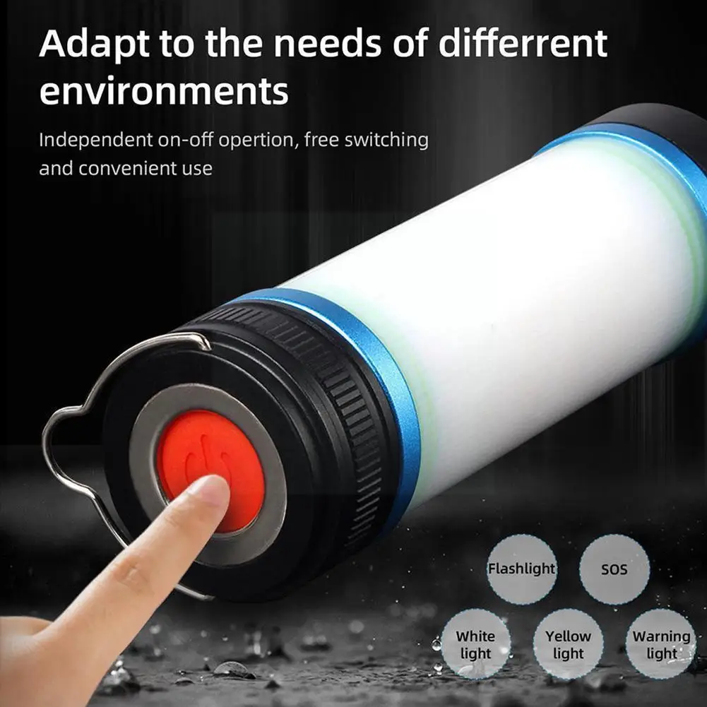 

Outdoor Camping Led Torch Hanging Tent Waterproof Flashlight Phone Magnet Rechargeable Portable Lamp Usb Base Charging S9m9