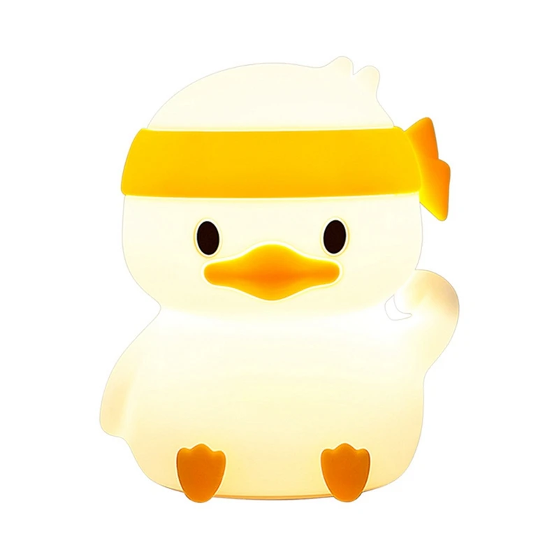 

BMDT-LED Refueling Duck Silicone Table Lamp USB Cartoon Pat Light Bedroom Living Room Decoration Birthday Gift Night Light