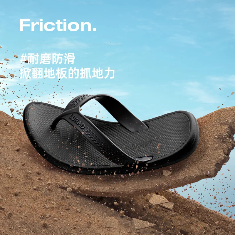 

Herringbone slippers men's summer non slip slippers pinch slippers wear-resistant black beach shoes tide Comfortable fashion