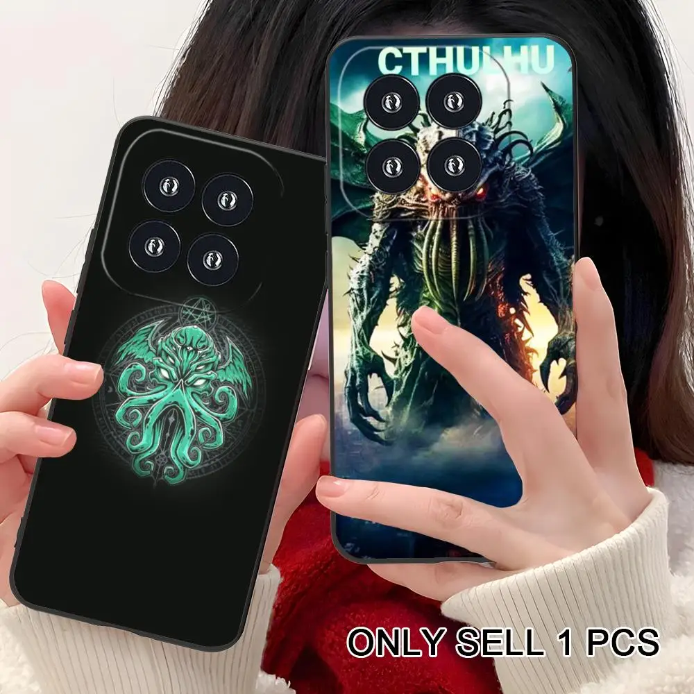 Фото Чехол для телефона Great Mythology Cthulhu для Xiaomi 15 14 13 12 Mi 11 T Ultra Lite Pro S X 5G, мягкий противоударный чехол из ТПУ №5
