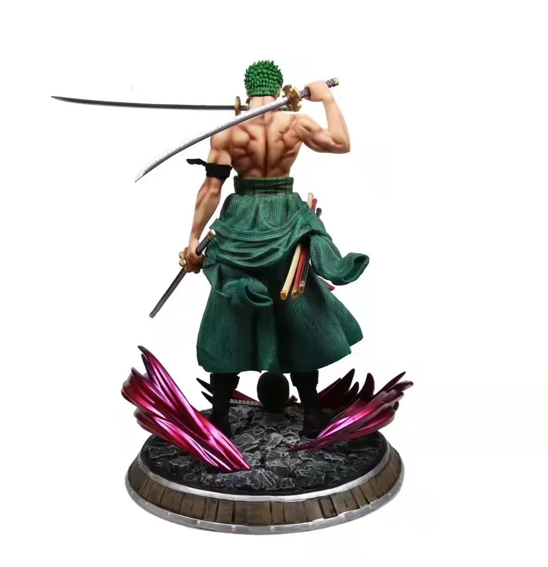 ONE piece Series Toy Figures Anime Sauron Hand-made Three Knife Flow Special Effect Combat Doll Model Ornaments for Child Gift |