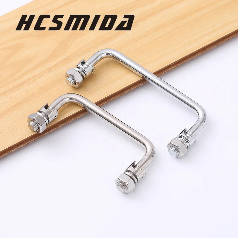

HCSMIDA Cabinet Foldable Handles Carbon Steel Cabinet Pull 90\150MM Furniture Hardware Industry Handles For Cabinets And Drawers