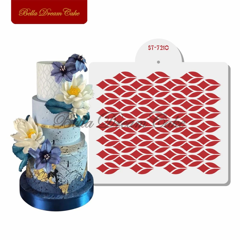 Кружевной трафарет для торта с узором листьев домашний питомец шоколада и форма