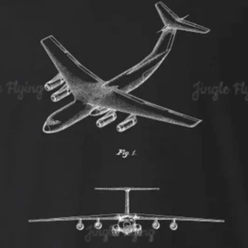 C-141 Рубашка Звездолитель в виде самолета подарок ВВС проект для пилота футболка