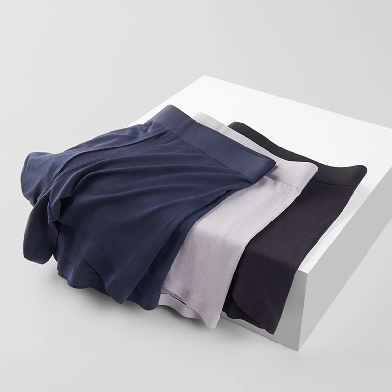 Man Sexy Lingerie Long Reduce Sex Sensitivity with Penis Hole Crotch Pouch Modal Seamless Underwear Reduce Sex Sensitivity