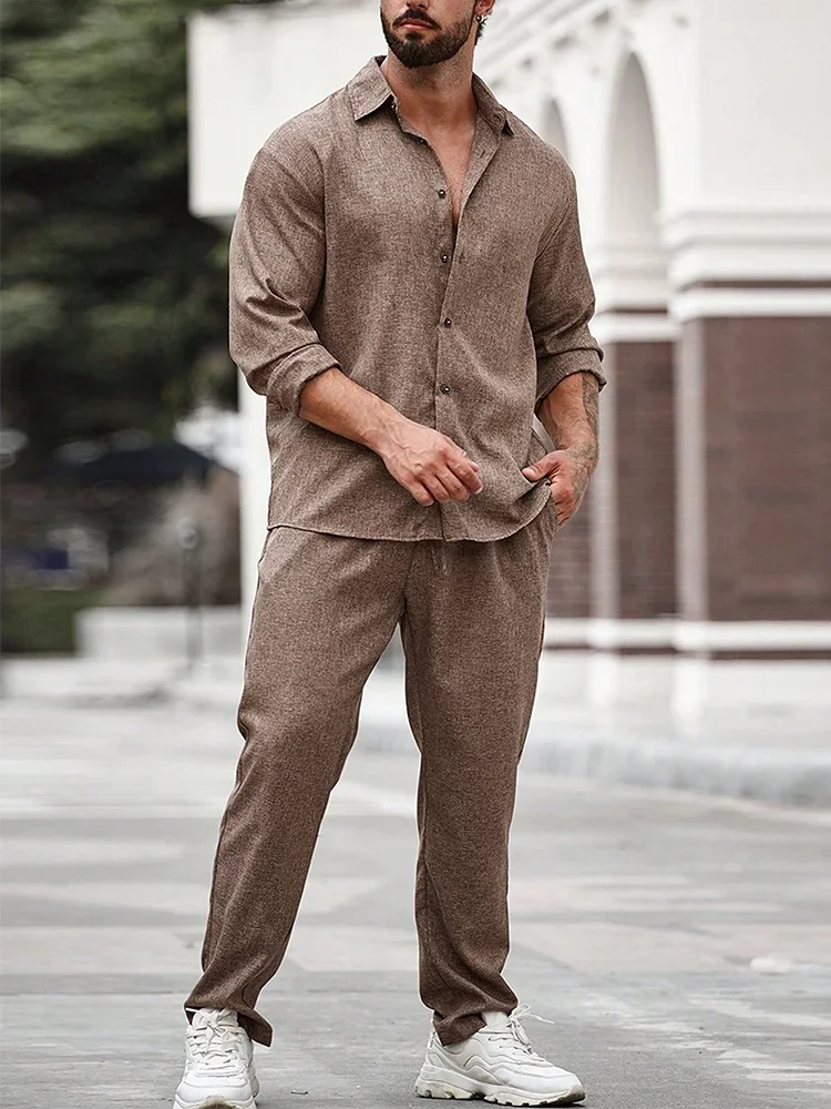 Повседневная одежда с длинными рукавами. Мужская винтажная рубашка тунным