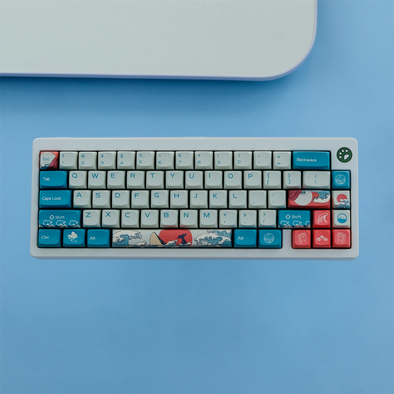 

Coral Sea Theme Keycaps 129 Keys XDA Profile PBT Dye Sublimation Keycaps for Mx Switch Customized Mechanical Keyboard IK75
