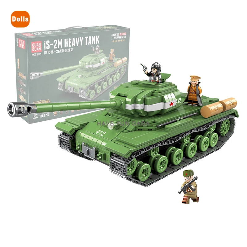 

1068pcs WW2 Military T-34 Soviet Medium Tank Technic Assault Building Blocks Solider Amry City Bricks Toys Gifts for Children