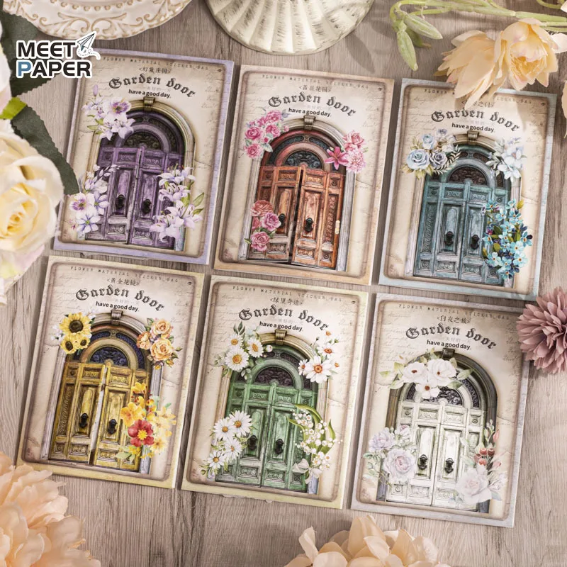 

40 шт., винтажные стикеры в виде цветов для украшения