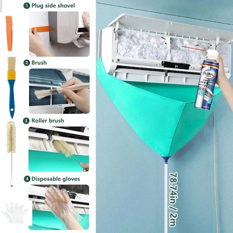 Набор для очистки кондиционера воздуха 9000-18000btu герметичная крышка полный